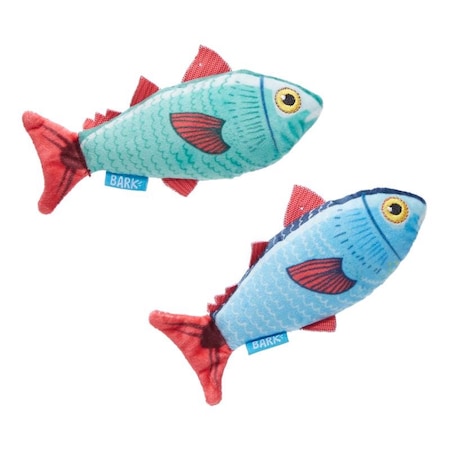 Bark Bark Blue/Red Plush Mike & Mike The Trout Twins Dog Toy 2 pk 706573